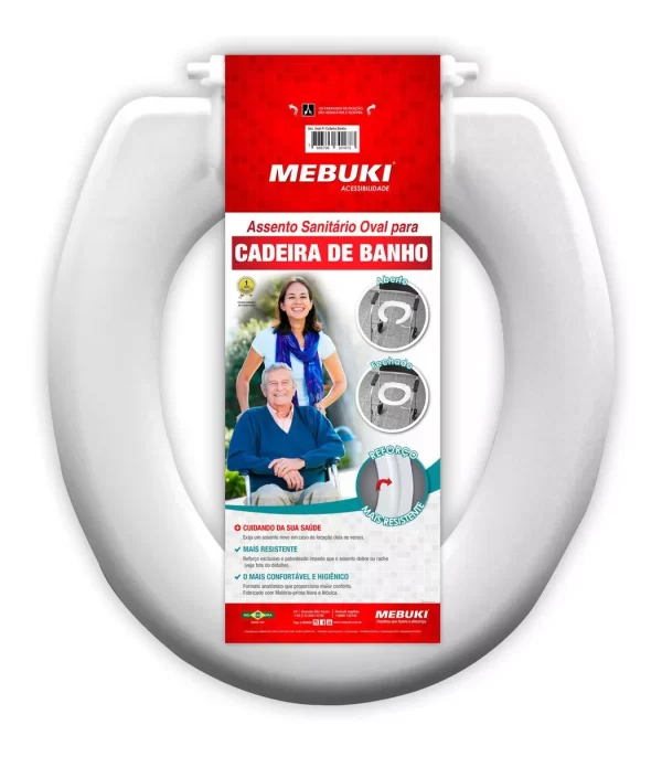 Assento Sanitário Fechado Para Cadeira De Banho Mebuki