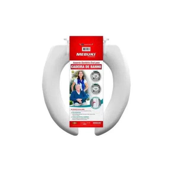 Assento para Cadeira de Banho Oval Aberto Mebuki