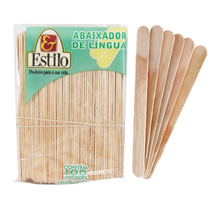 Abaixador de Língua - Madeira - 100 Unidades - Estilo