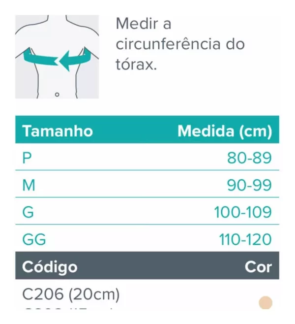 Faixa Torácica Em Elástico (20cm) - Chantal - Image 3