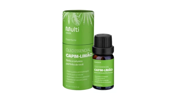 Óleo Essencial De Capim Limão 10ml Multi Saúde