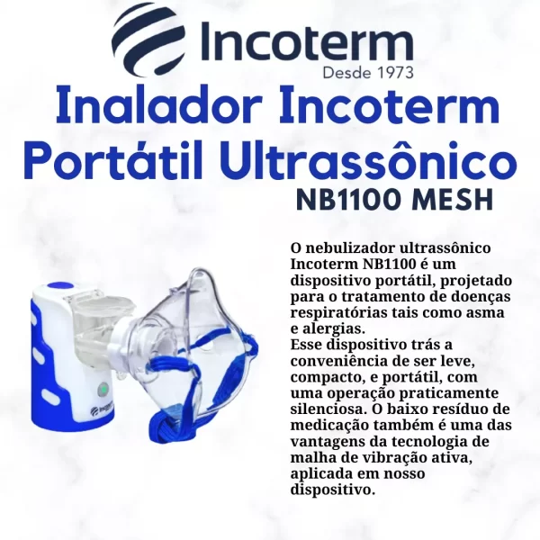 Inalador Incoterm Portátil Ultrassônico NB1100 MESH - Image 5