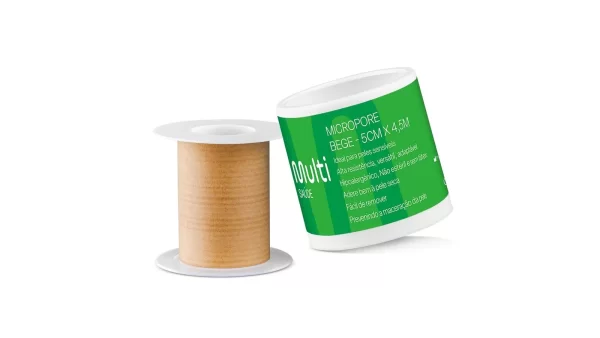 Fita Microporosa 5 x 4,5 cm Bege Multi Saúde