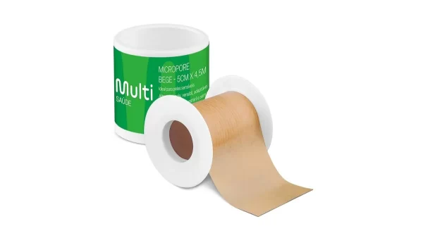 Fita Microporosa 5 x 4,5 cm Bege Multi Saúde - Image 3