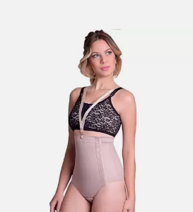 Cinta Modeladora Pós Cirúrgica com Fecho Lateral e Suspensório - Ref. 608 - New Form