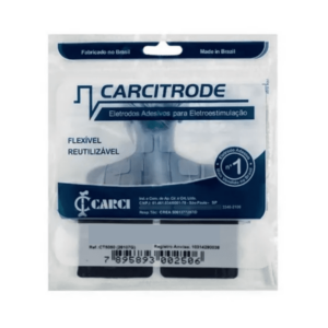 Eletrodo Descartável Carcitrode de Silicone Auto Adesivo 5x9 cm